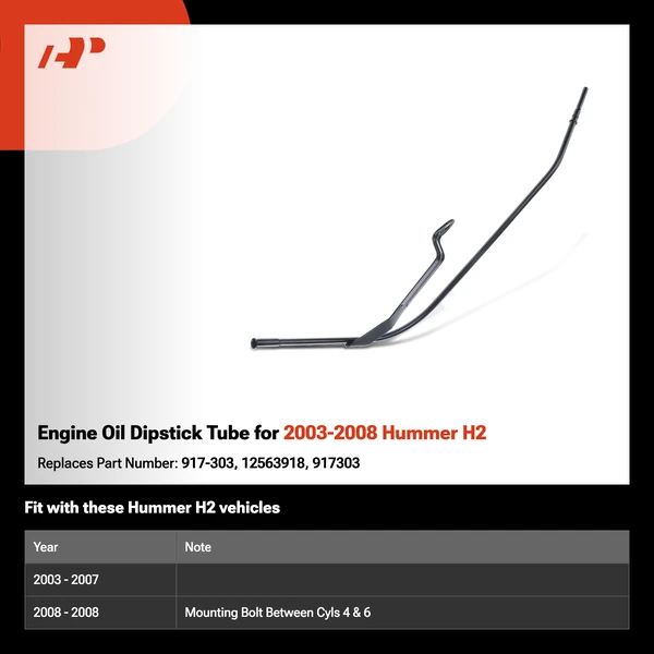 Engine Oil Dipstick Tube for 2003-2008 Hummer H2