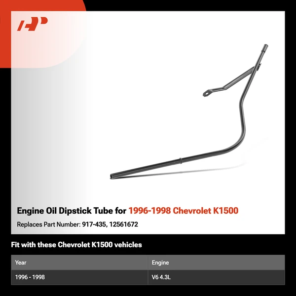 Engine Oil Dipstick Tube for 1996-1998 Chevrolet K1500