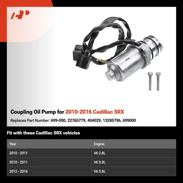 Coupling Oil Pump for 2010-2016 Cadillac SRX