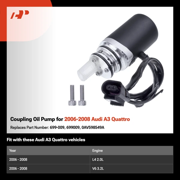 Coupling Oil Pump for 2006-2008 Audi A3 Quattro