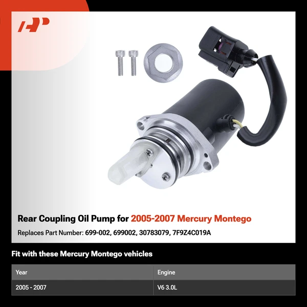 Rear Coupling Oil Pump for 2005-2007 Mercury Montego