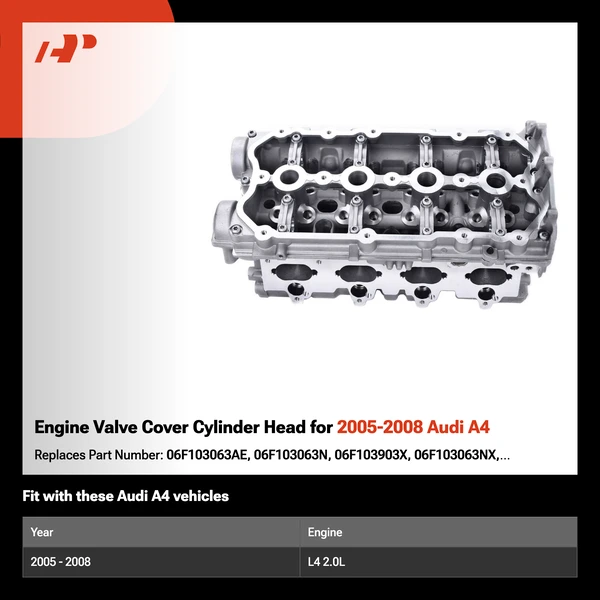 Engine Valve Cover Cylinder Head for 2005-2008 Audi A4