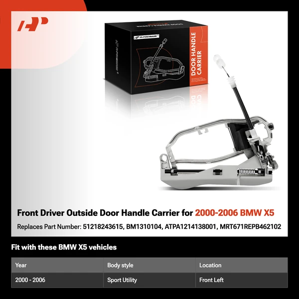 Front Driver Outside Door Handle Carrier for 2000-2006 BMW X5