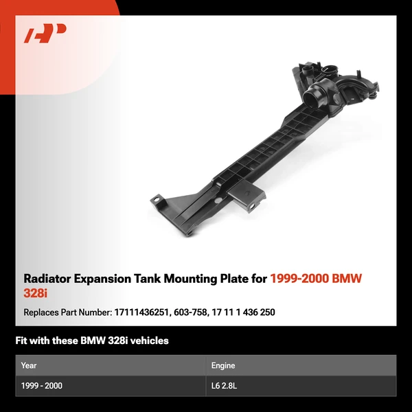 Radiator Expansion Tank Mounting Plate for 1999-2000 BMW 328i