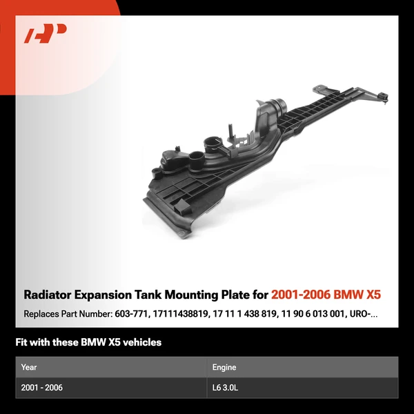 Radiator Expansion Tank Mounting Plate for 2001-2006 BMW X5