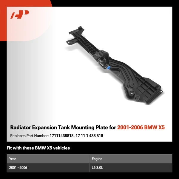 Radiator Expansion Tank Mounting Plate for 2001-2006 BMW X5