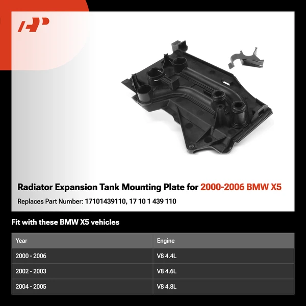 Radiator Expansion Tank Mounting Plate for 2000-2006 BMW X5