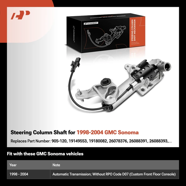 Steering Column Shaft for 1998-2004 GMC Sonoma