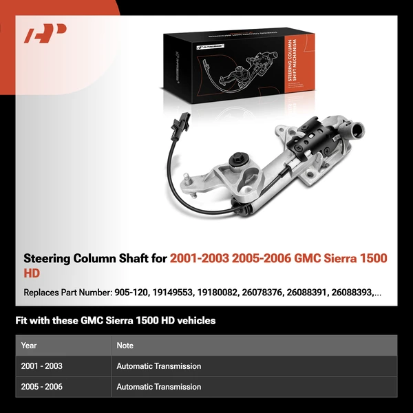 Steering Column Shaft for 2001-2003 2005-2006 GMC Sierra 1500 HD