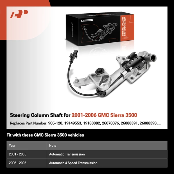 Steering Column Shaft for 2001-2006 GMC Sierra 3500