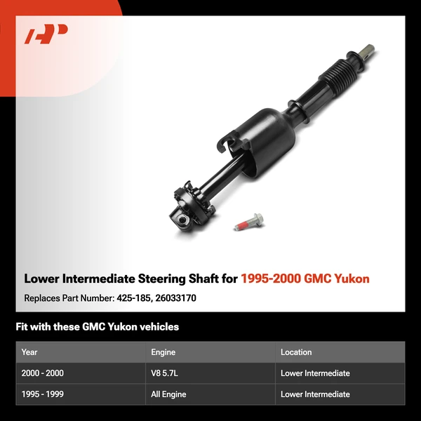 Lower Intermediate Steering Shaft for 1995-2000 GMC Yukon