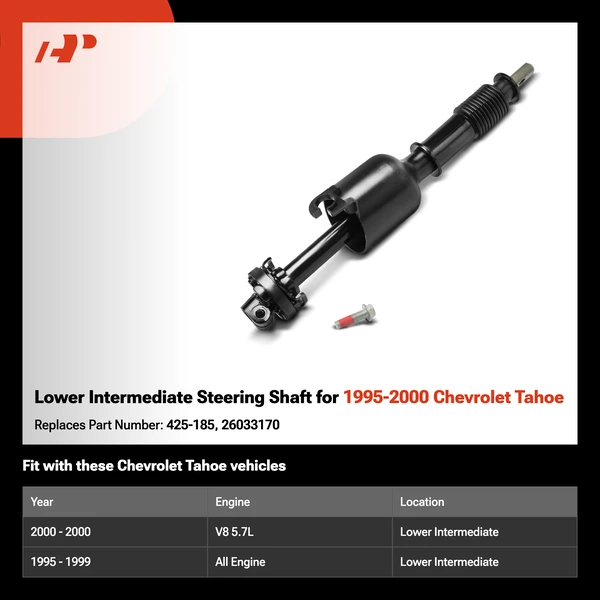 Lower Intermediate Steering Shaft for 1995-2000 Chevrolet Tahoe