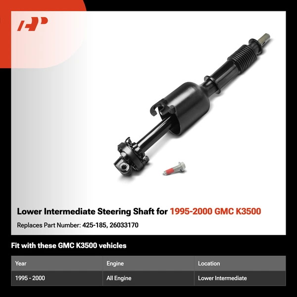 Lower Intermediate Steering Shaft for 1995-2000 GMC K3500