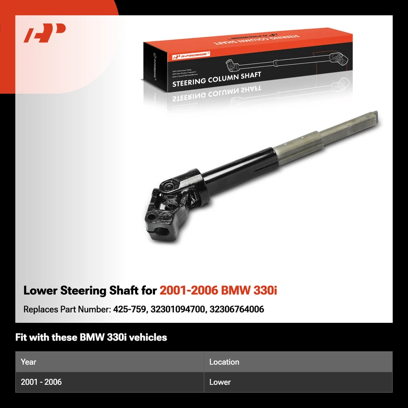Lower Steering Shaft for 2001-2006 BMW 330i
