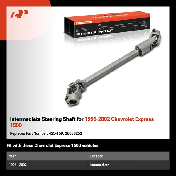 Intermediate Steering Shaft for 1996-2002 Chevrolet Express 1500