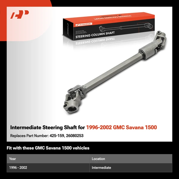 Intermediate Steering Shaft for 1996-2002 GMC Savana 1500