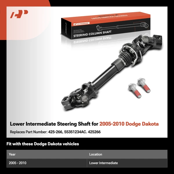Lower Intermediate Steering Shaft for 2005-2010 Dodge Dakota