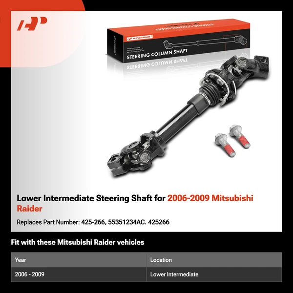 Lower Intermediate Steering Shaft for 2006-2009 Mitsubishi Raider