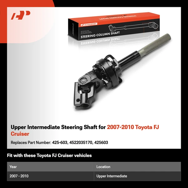 Upper Intermediate Steering Shaft for 2007-2010 Toyota FJ Cruiser