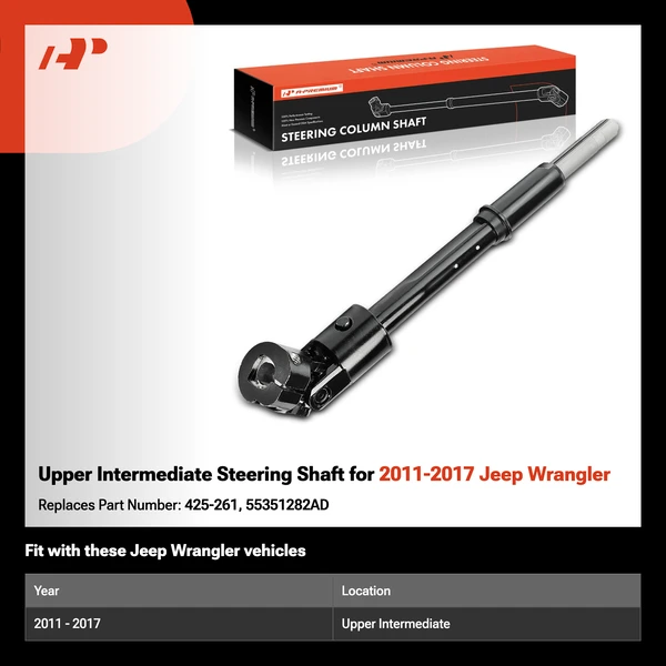 Upper Intermediate Steering Shaft for 2011-2017 Jeep Wrangler