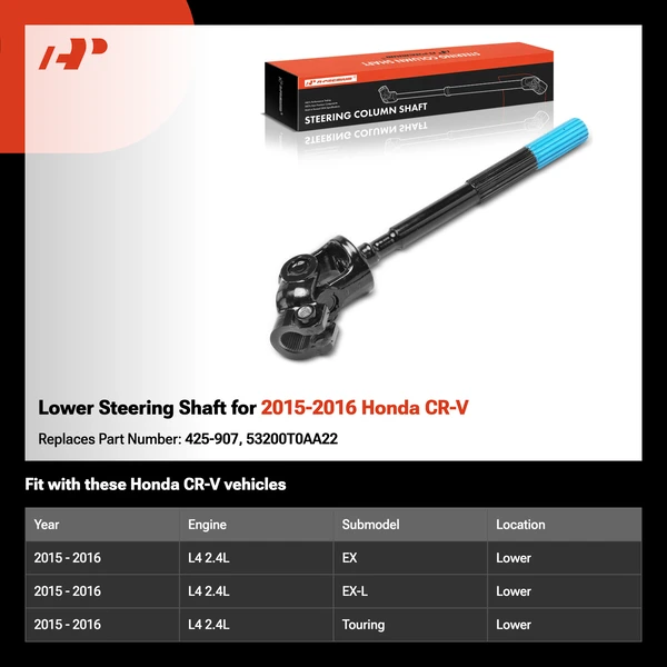 Lower Steering Shaft for 2015-2016 Honda CR-V