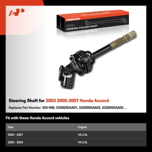 Steering Shaft for 2003 2005-2007 Honda Accord