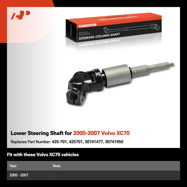 Lower Steering Shaft for 2005-2007 Volvo XC70