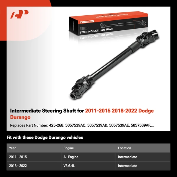 Intermediate Steering Shaft for 2011-2015 2018-2022 Dodge Durango