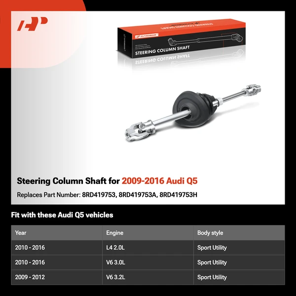 Steering Column Shaft for 2009-2016 Audi Q5