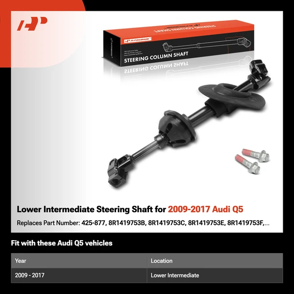 Lower Intermediate Steering Shaft for 2009-2017 Audi Q5