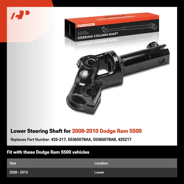 Lower Steering Shaft for 2008-2010 Dodge Ram 5500