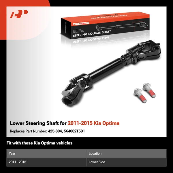 Lower Steering Shaft for 2011-2015 Kia Optima