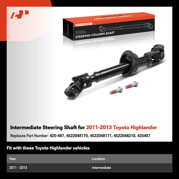 Intermediate Steering Shaft for 2011-2013 Toyota Highlander