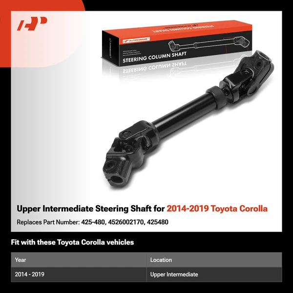 Upper Intermediate Steering Shaft for 2014-2019 Toyota Corolla