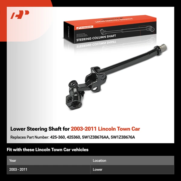 Lower Steering Shaft for 2003-2011 Lincoln Town Car