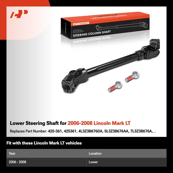 Lower Steering Shaft for 2006-2008 Lincoln Mark LT