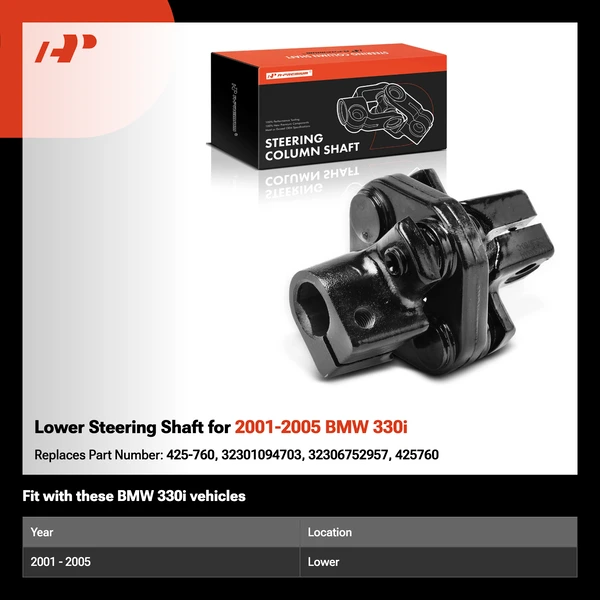 Lower Steering Shaft for 2001-2005 BMW 330i