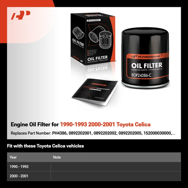 Engine Oil Filter for 1990-1993 2000-2001 Toyota Celica