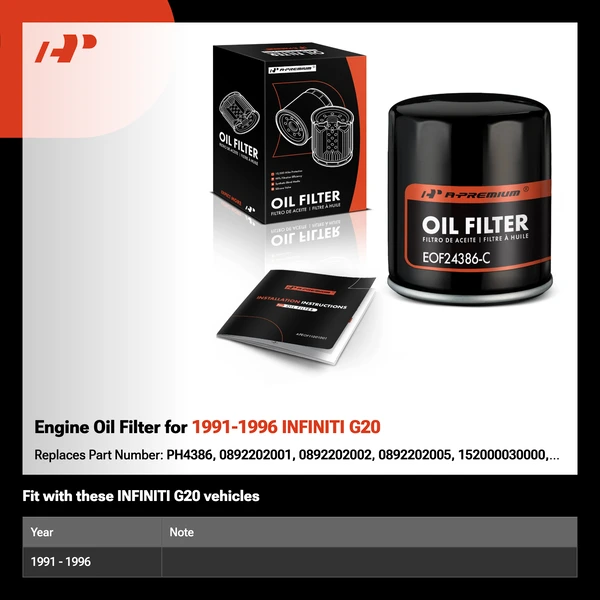 Engine Oil Filter for 1991-1996 INFINITI G20