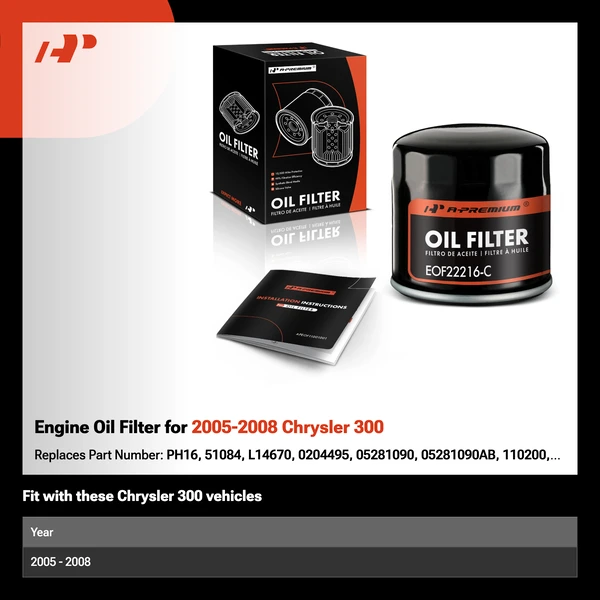 Engine Oil Filter for 2005-2008 Chrysler 300