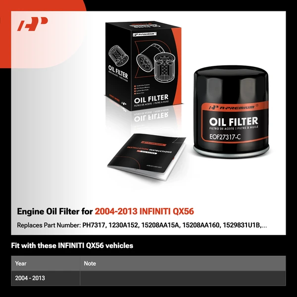 Engine Oil Filter for 2004-2013 INFINITI QX56