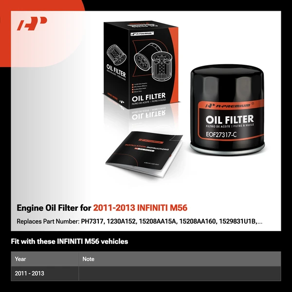 Engine Oil Filter for 2011-2013 INFINITI M56