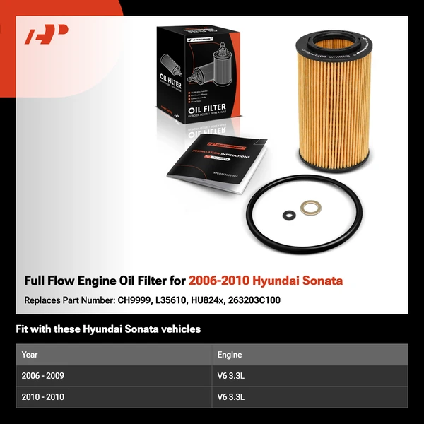 Full Flow Engine Oil Filter for 2006-2010 Hyundai Sonata