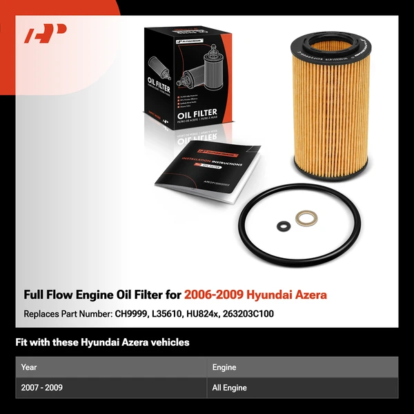 Full Flow Engine Oil Filter for 2006-2009 Hyundai Azera