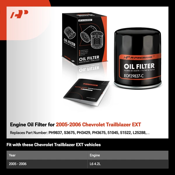Engine Oil Filter for 2005-2006 Chevrolet Trailblazer EXT