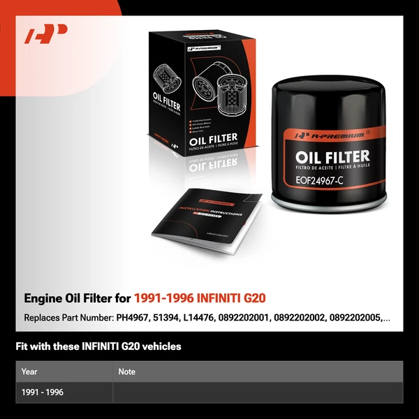 Engine Oil Filter for 1991-1996 INFINITI G20