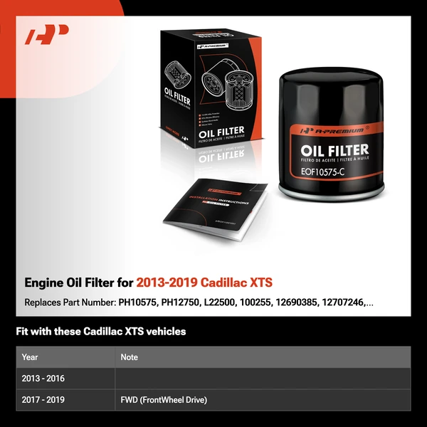 Engine Oil Filter for 2013-2019 Cadillac XTS