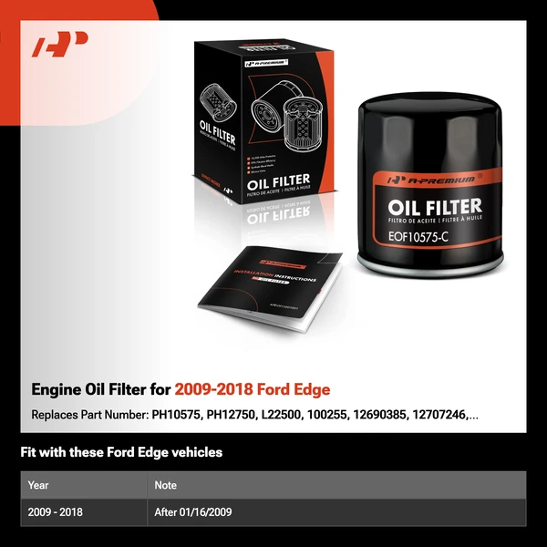 Engine Oil Filter for 2009-2018 Ford Edge