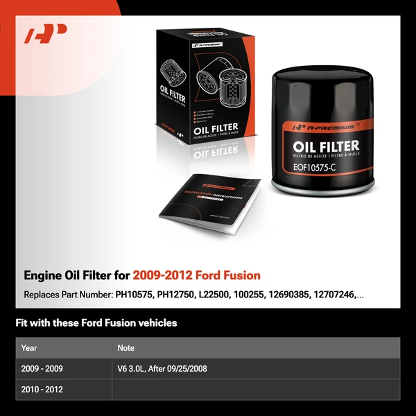 Engine Oil Filter for 2009-2012 Ford Fusion