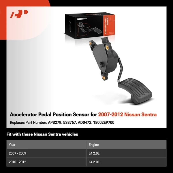 Accelerator Pedal Position Sensor for 2007-2012 Nissan Sentra